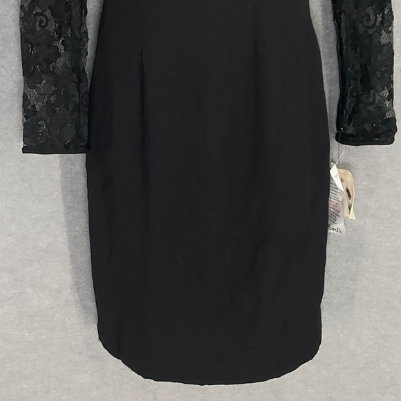 Vintage Jessica McClintock Black Lace Dress Prom Formal Party Sz 6 Whimsigoth - Picture 5 of 16